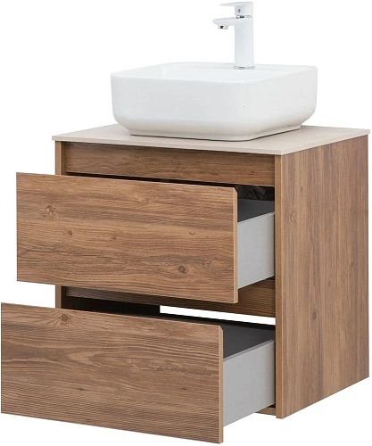 Тумба под раковину Aquanet Nova Lite 60 дуб шоколадный (2 ящика) 00287879 Тумба под раковину Aquanet Nova Lite 60 дуб шоколадный (2 ящика) 00287879