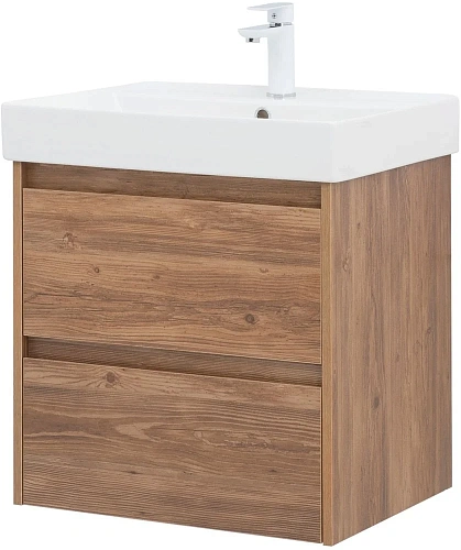 Тумба под раковину Aquanet Nova Lite 60 дуб шоколадный (2 ящика) 00287879 Тумба под раковину Aquanet Nova Lite 60 дуб шоколадный (2 ящика) 00287879