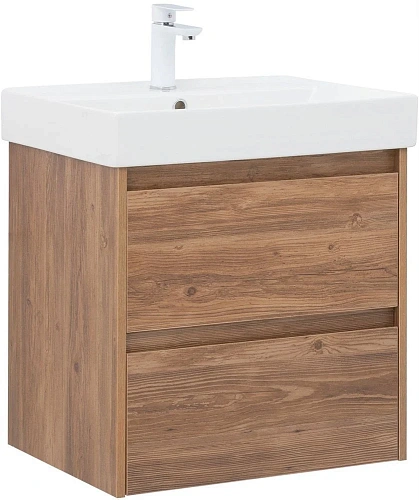 Тумба под раковину Aquanet Nova Lite 60 дуб шоколадный (2 ящика) 00287879 Тумба под раковину Aquanet Nova Lite 60 дуб шоколадный (2 ящика) 00287879