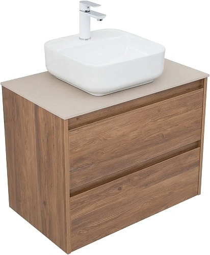 Тумба под раковину Aquanet Nova Lite 75 дуб шоколадный (2 ящика) 00287880 Тумба под раковину Aquanet Nova Lite 75 дуб шоколадный (2 ящика) 00287880