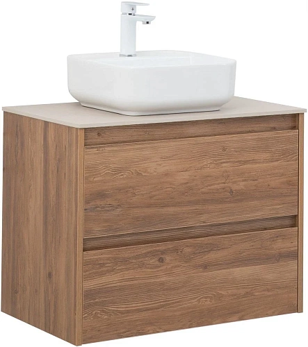 Тумба под раковину Aquanet Nova Lite 75 дуб шоколадный (2 ящика) 00287880 Тумба под раковину Aquanet Nova Lite 75 дуб шоколадный (2 ящика) 00287880