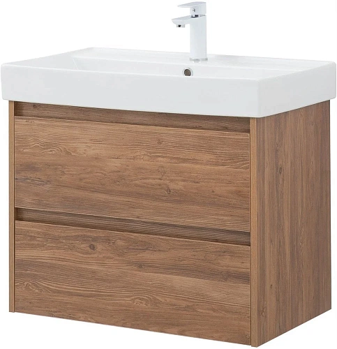 Тумба под раковину Aquanet Nova Lite 75 дуб шоколадный (2 ящика) 00287880 Тумба под раковину Aquanet Nova Lite 75 дуб шоколадный (2 ящика) 00287880