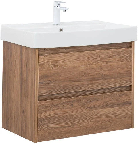 Тумба под раковину Aquanet Nova Lite 75 дуб шоколадный (2 ящика) 00287880 Тумба под раковину Aquanet Nova Lite 75 дуб шоколадный (2 ящика) 00287880