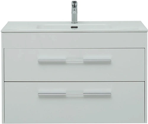 Тумба под раковину Aquanet Августа 100 белый (ручка хром) 00277509 Тумба под раковину Aquanet Августа 100 белый (ручка хром) 00277509