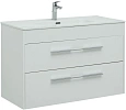 Тумба под раковину Aquanet Августа 100 белый (ручка хром) 00277509 Тумба под раковину Aquanet Августа 100 белый (ручка хром) 00277509