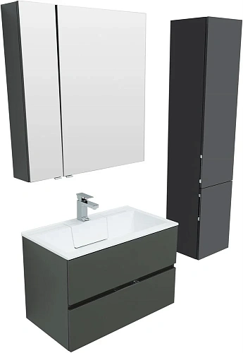 Тумба под раковину Aquanet Алвита 80 серый антрацит 00215120 Тумба под раковину Aquanet Алвита 80 серый антрацит 00215120