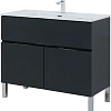 Тумба под раковину Aquanet Алвита New 100 1 ящик, 2 дверцы, антрацит 00277555 Тумба под раковину Aquanet Алвита New 100 1 ящик, 2 дверцы, антрацит 00277555