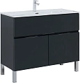 Тумба под раковину Aquanet Алвита New 100 1 ящик, 2 дверцы, антрацит 00277555 Тумба под раковину Aquanet Алвита New 100 1 ящик, 2 дверцы, антрацит 00277555
