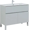 Тумба под раковину Aquanet Алвита New 100 1 ящик, 2 дверцы, серый 00277556 Тумба под раковину Aquanet Алвита New 100 1 ящик, 2 дверцы, серый 00277556