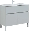 Тумба под раковину Aquanet Алвита New 100 1 ящик, 2 дверцы, серый 00277556 Тумба под раковину Aquanet Алвита New 100 1 ящик, 2 дверцы, серый 00277556