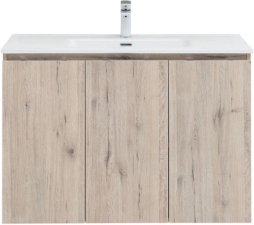 Тумба под раковину Aquanet Алвита New 100 3 дверцы, дуб веллингтон белый 00277533 Тумба под раковину Aquanet Алвита New 100 3 дверцы, дуб веллингтон белый 00277533