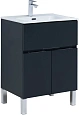 Тумба под раковину Aquanet Алвита New 60 1 ящик, 2 дверцы, антрацит 00277547 Тумба под раковину Aquanet Алвита New 60 1 ящик, 2 дверцы, антрацит 00277547