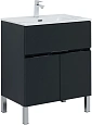 Тумба под раковину Aquanet Алвита new 70 1 ящик, 2 дверцы, антрацит 00303900 Тумба под раковину Aquanet Алвита new 70 1 ящик, 2 дверцы, антрацит 00303900