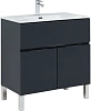 Тумба под раковину Aquanet Алвита New 80 1 ящик, 2 дверцы, антрацит 00277551