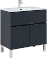 Тумба под раковину Aquanet Алвита New 80 1 ящик, 2 дверцы, антрацит 00277551 Тумба под раковину Aquanet Алвита New 80 1 ящик, 2 дверцы, антрацит 00277551
