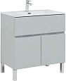 Тумба под раковину Aquanet Алвита New 80 1 ящик, 2 дверцы, серый 00277552 Тумба под раковину Aquanet Алвита New 80 1 ящик, 2 дверцы, серый 00277552
