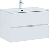 Тумба под раковину Aquanet Алвита New 80 2 ящика, белый матовый 00277514