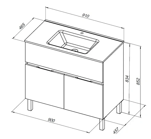Тумба под раковину Aquanet Алвита new 90 1 ящик, 2 дверцы, антрацит 00303911 Тумба под раковину Aquanet Алвита new 90 1 ящик, 2 дверцы, антрацит 00303911