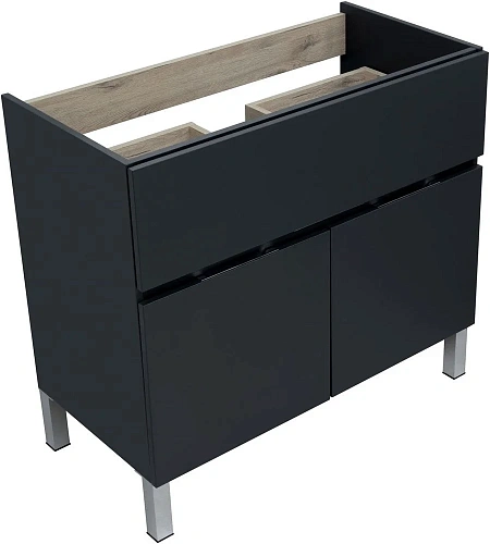 Тумба под раковину Aquanet Алвита new 90 1 ящик, 2 дверцы, антрацит 00303911 Тумба под раковину Aquanet Алвита new 90 1 ящик, 2 дверцы, антрацит 00303911