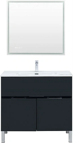 Тумба под раковину Aquanet Алвита new 90 1 ящик, 2 дверцы, антрацит 00303911 Тумба под раковину Aquanet Алвита new 90 1 ящик, 2 дверцы, антрацит 00303911