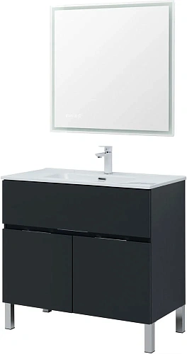 Тумба под раковину Aquanet Алвита new 90 1 ящик, 2 дверцы, антрацит 00303911 Тумба под раковину Aquanet Алвита new 90 1 ящик, 2 дверцы, антрацит 00303911