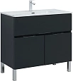 Тумба под раковину Aquanet Алвита new 90 1 ящик, 2 дверцы, антрацит 00303911 Тумба под раковину Aquanet Алвита new 90 1 ящик, 2 дверцы, антрацит 00303911