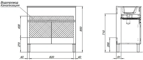 Тумба под раковину Aquanet Алвита New 90 1 ящик, 2 дверцы, дуб веллингтон белый 00303912 Тумба под раковину Aquanet Алвита New 90 1 ящик, 2 дверцы, дуб веллингтон белый 00303912