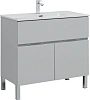 Тумба под раковину Aquanet Алвита new 90 1 ящик, 2 дверцы, серый 00303913