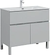 Тумба под раковину Aquanet Алвита new 90 1 ящик, 2 дверцы, серый 00303913 Тумба под раковину Aquanet Алвита new 90 1 ящик, 2 дверцы, серый 00303913