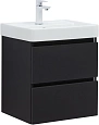 Тумба под раковину Aquanet Вега 2.0 50 черный 00337952 подвесная Тумба под раковину Aquanet Вега 2.0 50 черный 00337952 подвесная