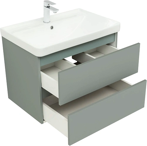 Тумба под раковину Aquanet Вега 2.0 70 мисти грин 00337960 подвесная Тумба под раковину Aquanet Вега 2.0 70 мисти грин 00337960 подвесная