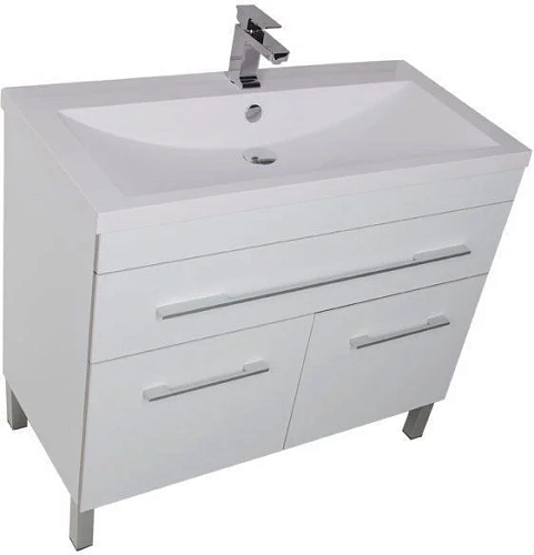 Тумба под раковину Aquanet Верона 100 белый (напольная 1 ящик 2 дверцы) 00182710 Тумба под раковину Aquanet Верона 100 белый (напольная 1 ящик 2 дверцы) 00182710
