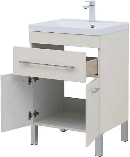 Тумба под раковину Aquanet Верона 60 крем (1 ящик, 2 дверцы) 00304535 Тумба под раковину Aquanet Верона 60 крем (1 ящик, 2 дверцы) 00304535