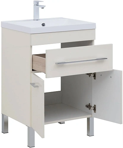 Тумба под раковину Aquanet Верона 60 крем (1 ящик, 2 дверцы) 00304535 Тумба под раковину Aquanet Верона 60 крем (1 ящик, 2 дверцы) 00304535