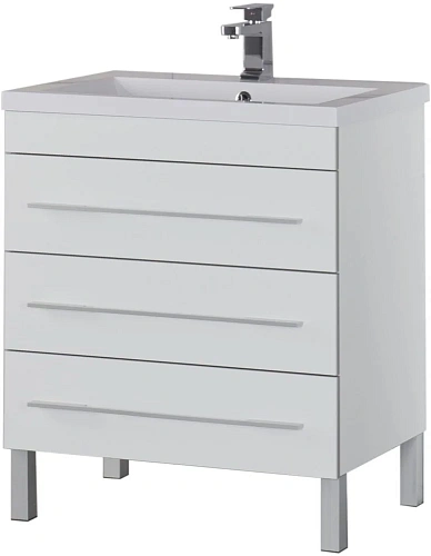 Тумба под раковину Aquanet Верона 75 белый (напольная 3 ящика) 00178254 Тумба под раковину Aquanet Верона 75 белый (напольная 3 ящика) 00178254