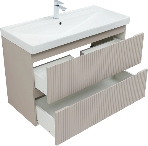 Тумба под раковину Aquanet Джейн Flat 100 00343979 бежевый Тумба под раковину Aquanet Джейн Flat 100 00343979 бежевый