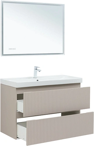 Тумба под раковину Aquanet Джейн Flat 100 00343979 бежевый Тумба под раковину Aquanet Джейн Flat 100 00343979 бежевый