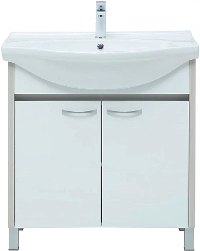 Тумба под раковину Aquanet Донна 80 белый дуб/белый (2 дверцы) 00274170 Тумба под раковину Aquanet Донна 80 белый дуб/белый (2 дверцы) 00274170