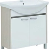 Тумба под раковину Aquanet Донна 80 белый дуб/белый (2 дверцы) 00274170 Тумба под раковину Aquanet Донна 80 белый дуб/белый (2 дверцы) 00274170