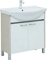 Тумба под раковину Aquanet Донна 80 белый дуб/белый (2 дверцы) 00274170 Тумба под раковину Aquanet Донна 80 белый дуб/белый (2 дверцы) 00274170