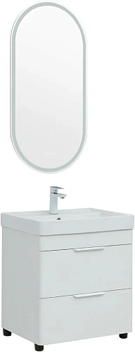 Тумба под раковину Aquanet Ирис new 60 белый глянец (2 ящика) 00310152 Тумба под раковину Aquanet Ирис new 60 белый глянец (2 ящика) 00310152