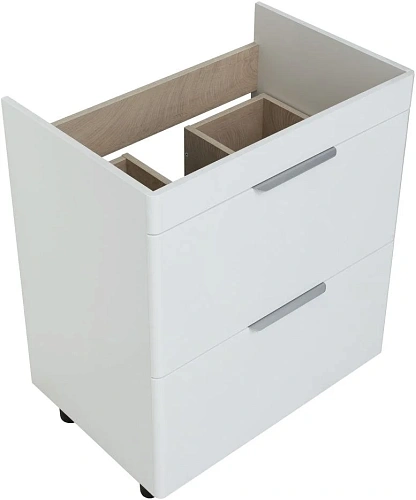 Тумба под раковину Aquanet Ирис new 710 белый глянец (2 ящика) 00310153 Тумба под раковину Aquanet Ирис new 710 белый глянец (2 ящика) 00310153