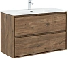 Тумба под раковину Aquanet Милан 100 дуб рустикальный 00336380 подвесная