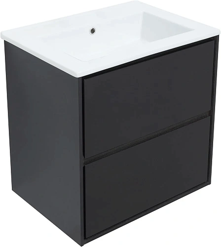 Тумба под раковину Aquanet Милан 65 черный глянец 00306379 Тумба под раковину Aquanet Милан 65 черный глянец 00306379