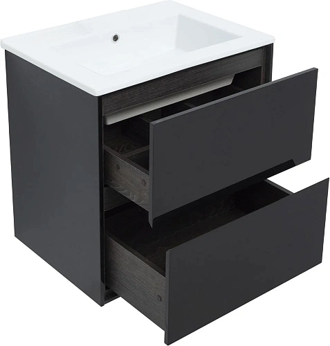 Тумба под раковину Aquanet Милан 65 черный глянец 00306379 Тумба под раковину Aquanet Милан 65 черный глянец 00306379