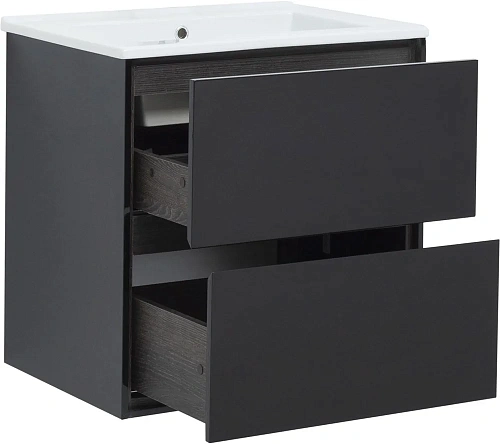 Тумба под раковину Aquanet Милан 65 черный глянец 00306379 Тумба под раковину Aquanet Милан 65 черный глянец 00306379