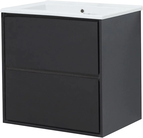 Тумба под раковину Aquanet Милан 65 черный глянец 00306379 Тумба под раковину Aquanet Милан 65 черный глянец 00306379