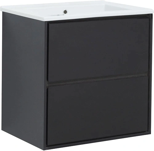 Тумба под раковину Aquanet Милан 65 черный глянец 00306379 Тумба под раковину Aquanet Милан 65 черный глянец 00306379