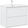 Тумба под раковину Aquanet Милан 80 белый глянец 00336369 подвесная Тумба под раковину Aquanet Милан 80 белый глянец 00336369 подвесная