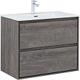 Тумба под раковину Aquanet Милан 80 дуб рошелье 00336374 подвесная Тумба под раковину Aquanet Милан 80 дуб рошелье 00336374 подвесная